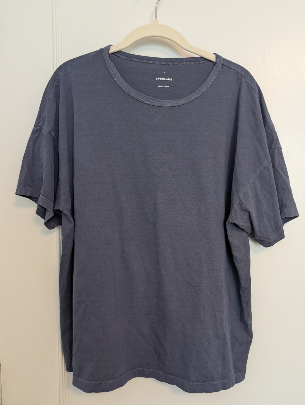 Everlane Short-Sleeve Crew Tee in Slate Blue- Large